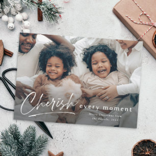 Cartão Aprecie Cada Momento Script Foto Feliz Natal