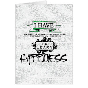Cartão Aprender a FELICIDADE, lições das aspas da vida