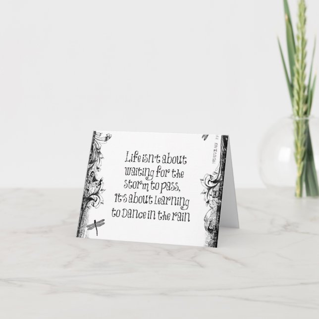 Cartão Aprendizado Inspiracional para dançar na cotação d (Frente)