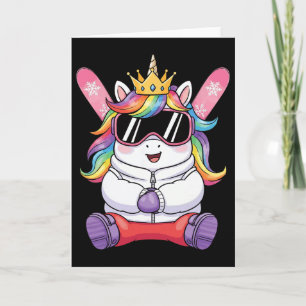 Cartão Apres Ski Elite Ski Bunnies Unicórnio Neve Esquian