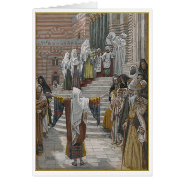 Cartão Apresentação de Jesus no templo, James Tissot (Frente)