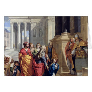 Cartão Apresentação do Virgin no templo