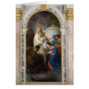 Cartão Apresentação Religiosa Católica Jesus Templo