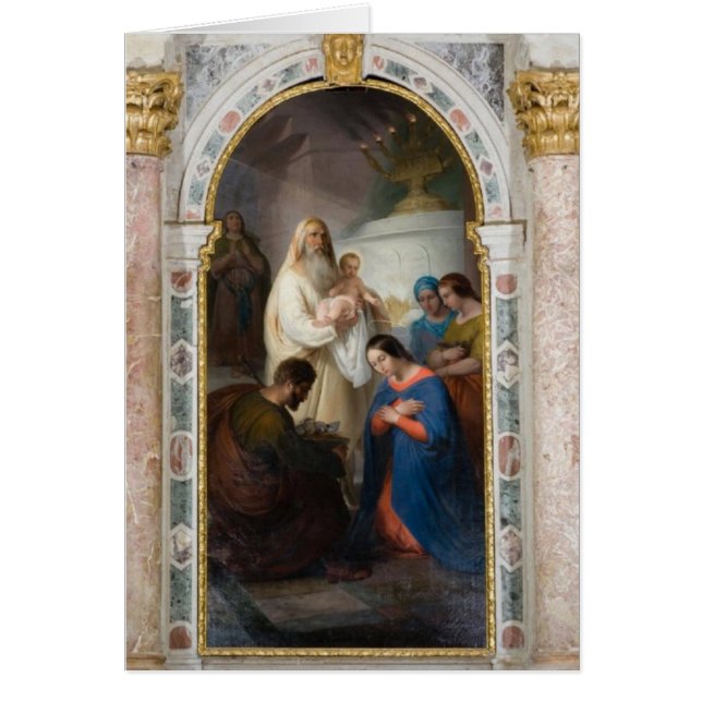 Cartão Apresentação Religiosa Católica Jesus Templo (Frente)