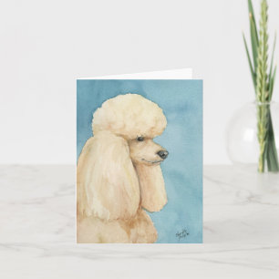 Cartão Apricot Miniatura Poodle Dog Art