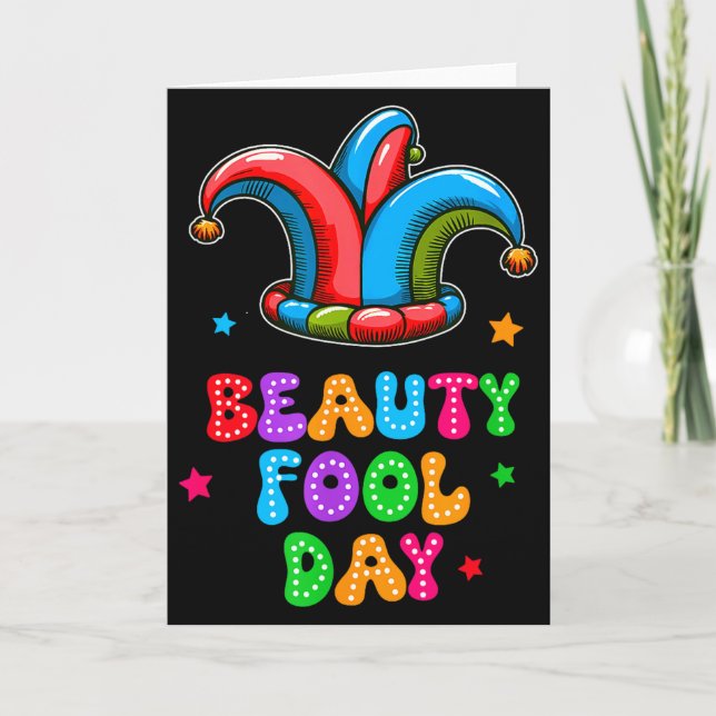 Cartão April Fool's Day Beauty Fool Day April 1st Prank J (Frente)