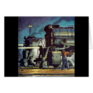 Cartão Aprontando o trem