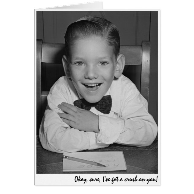 Cartão "Aprovado, certo, I've obteve um esmagamento em (Frente)