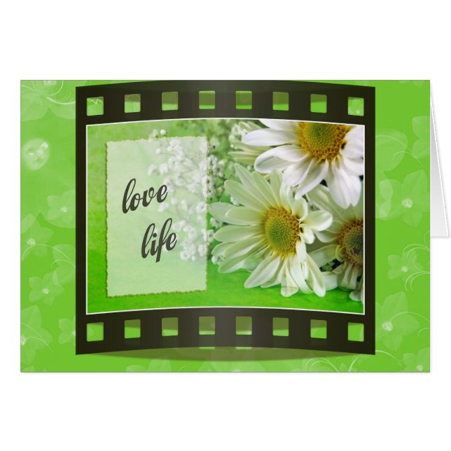 Cartão Aproveite a vida (Frente horizontal)