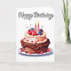 Cartão Aproveite o feliz aniversário do bolo