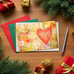 Cartão Aproveite Ornamentos Bonito Inspirividade Natal