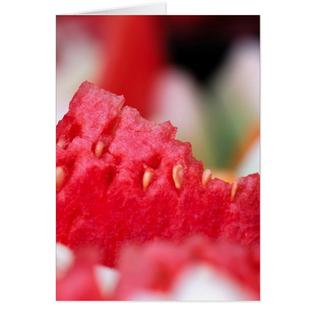 Cartão Aproximação da Melancia Juicy (Frente)