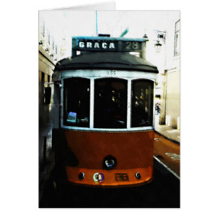 Cartão Aproximação do elétrico de Lisboa