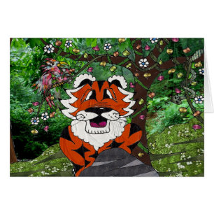 Cartão Aproxime-se dos presentes do Roupa Tiger Tiger da 