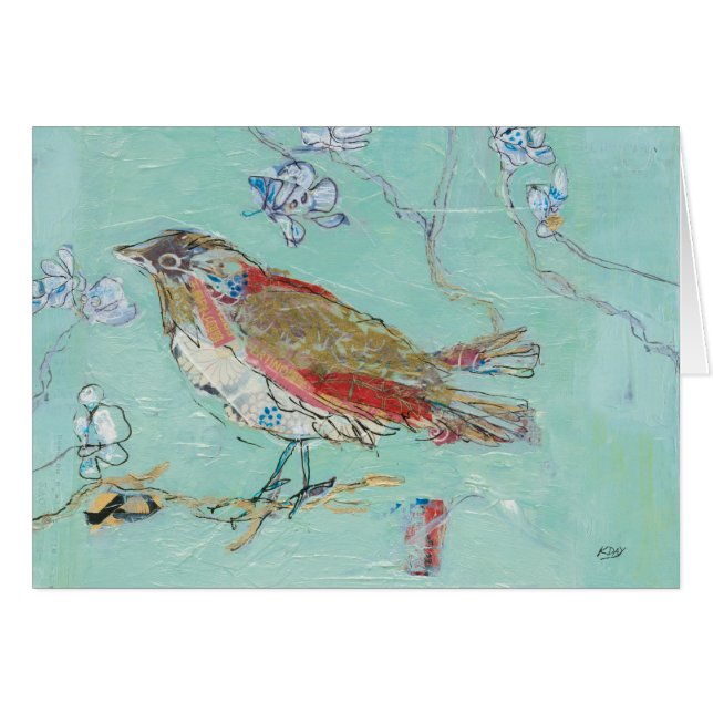 Cartão Aqua Bird (Frente Horizontal)