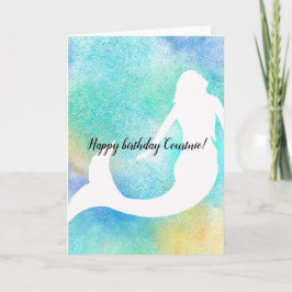 Cartão Aqua Dourada Sparkle Mermaid