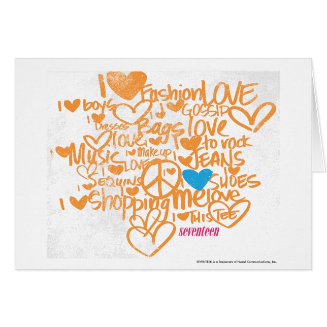 Cartão Aqua/laranja dos grafites (Frente Horizontal)