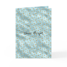 Aqua Mint Dourado Glitter Stars