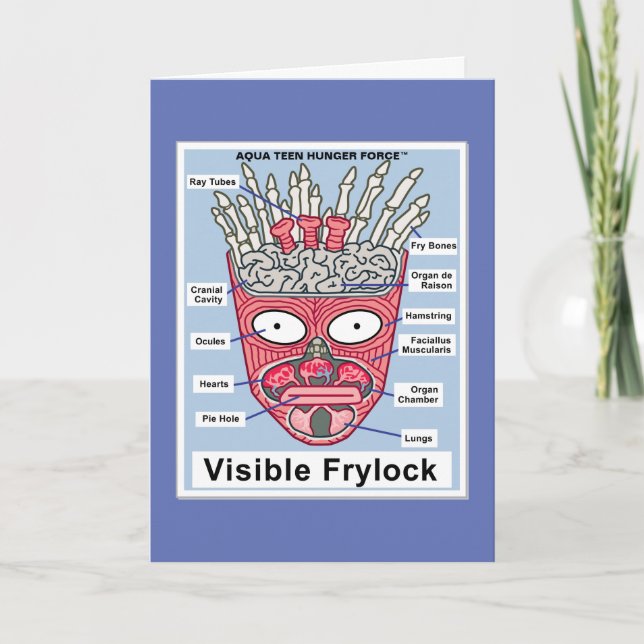 Cartão Aqua Teen Fome Force Visible Frylock Poster (Frente)