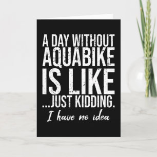 Cartão Aquabike funny sports gift idea