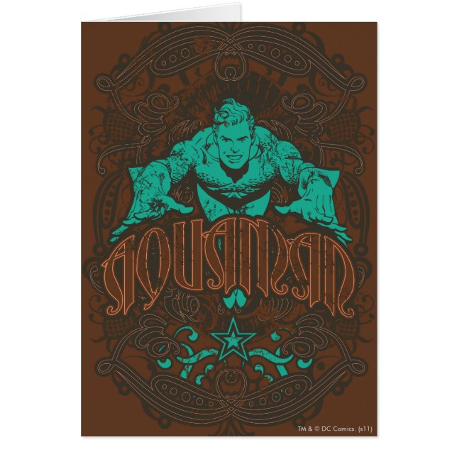 Cartão Aquaman, é a hora do show! Poster (Frente)