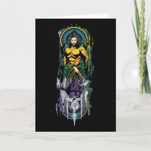 Cartão Aquaman   Painel Orin & Orm Reversible Art Nouveau