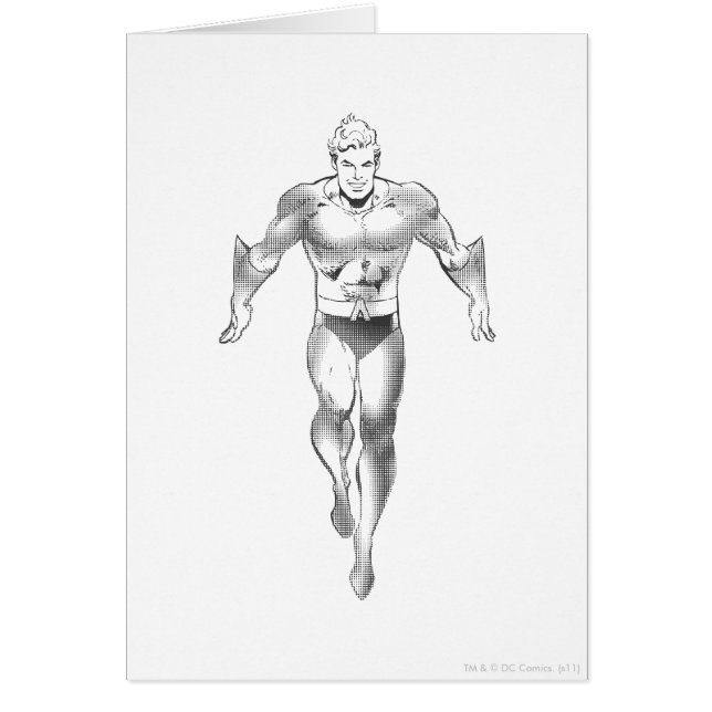 Cartão Aquaman Runs BW (Frente)