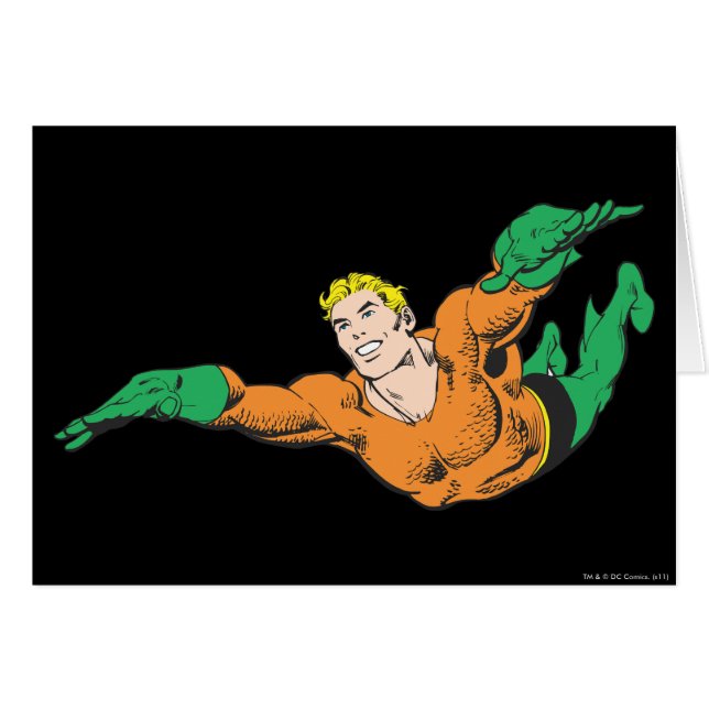 Cartão Aquaman Soars (Frente Horizontal)