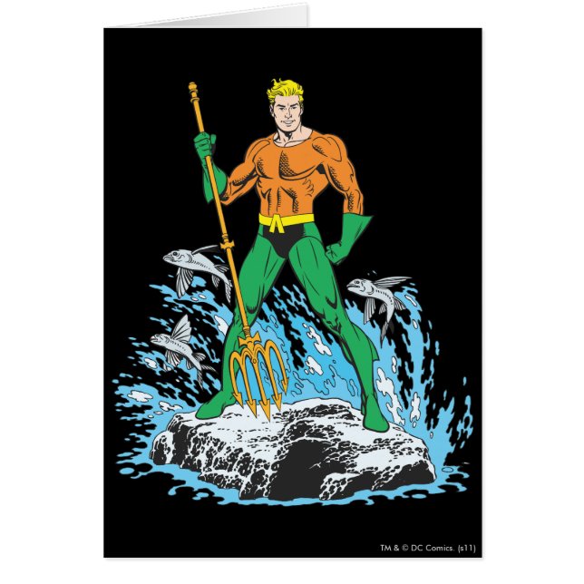 Cartão Aquaman Stands com Pitchfork (Frente)