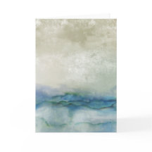 Aquarela abstrata do oceano em azul e bege