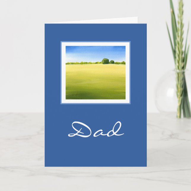 Cartão Aquarela acrílica de 'Espaço Aberto' (Frente)