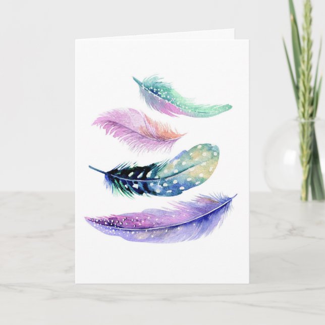 Cartão Aquarela Apenas Porque Boho Feedes (Frente)