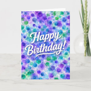 Cartão Aquarela de Aniversário