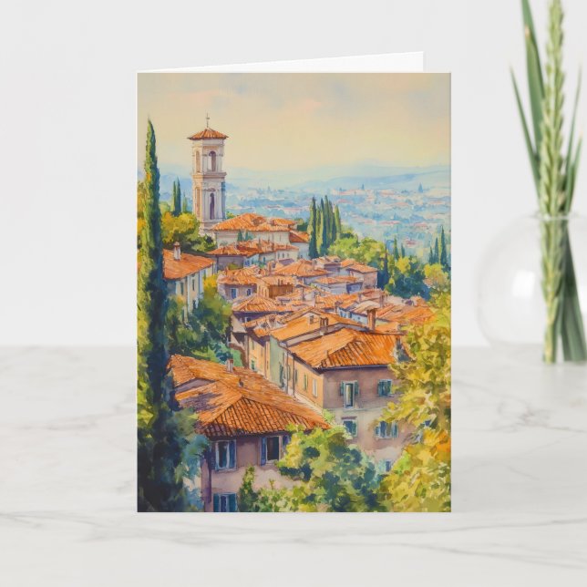 Cartão Aquarela de Bergamo 1 (Frente)