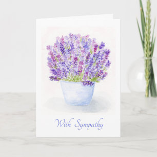 Cartão Aquarela Floral Lavanda COMPAIXÃO