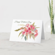 Aquarela Floral Rosa Dia de as mães Feliz