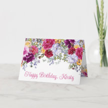 Aquarela Flores de Verão Rosa e Amarelo Aniversári