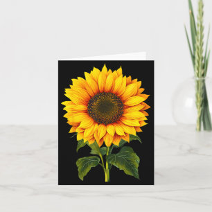 Cartão Aquarela girassol amarelo jardim botânico verão