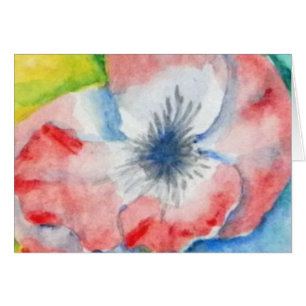 Cartão Aquarela, Sweetpea Flower Art