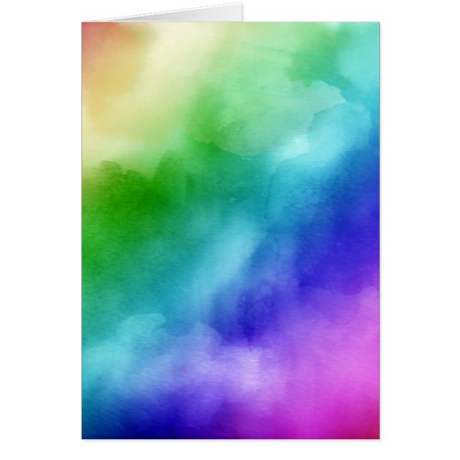 Cartão Aquarelas do Arco-Íris (Frente)