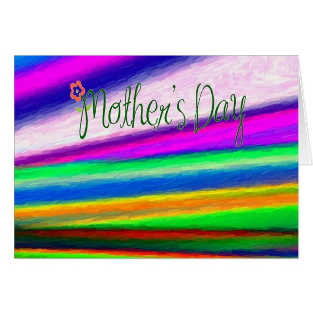 Cartão Aquarelas do Arco-Íris (Frente Horizontal)