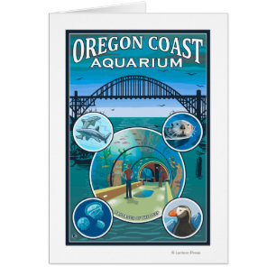 Cartão Aquário da costa de Oregon