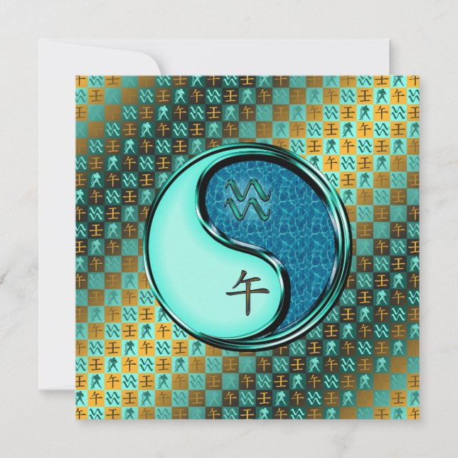 Cartão Aquário e Cavalo d'água (Frente)