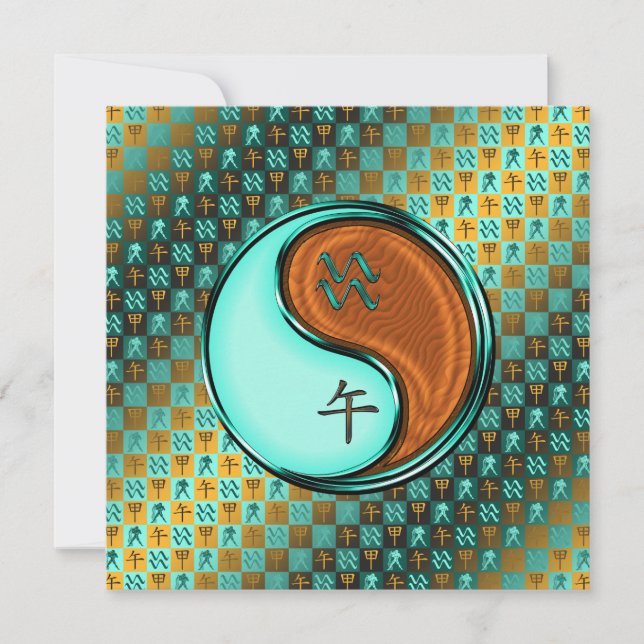 Cartão Aquário e Cavalo de Madeira (Frente)