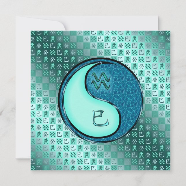 Cartão Aquário e Cobra de água (Frente)