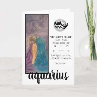 Cartão Aquarius Birthday Card