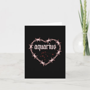 Cartão Aquarius Constulation Gothic Dark Edgy Birthday