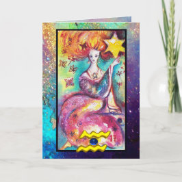 CARTÃO AQUARIUS, ESTRELA TAROT ASTROLOGY ZODIAC ANIVERSÁR