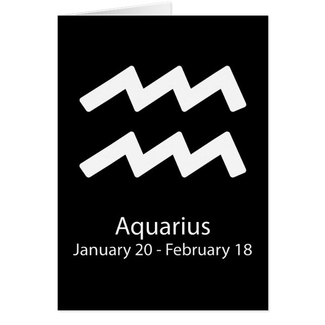 Cartão Aquarius Zodiac - Sinal de astrologia (Frente)