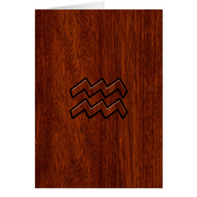 Cartão Aquarius Zodiac - Sinal Mahogany - Estilo (Frente)